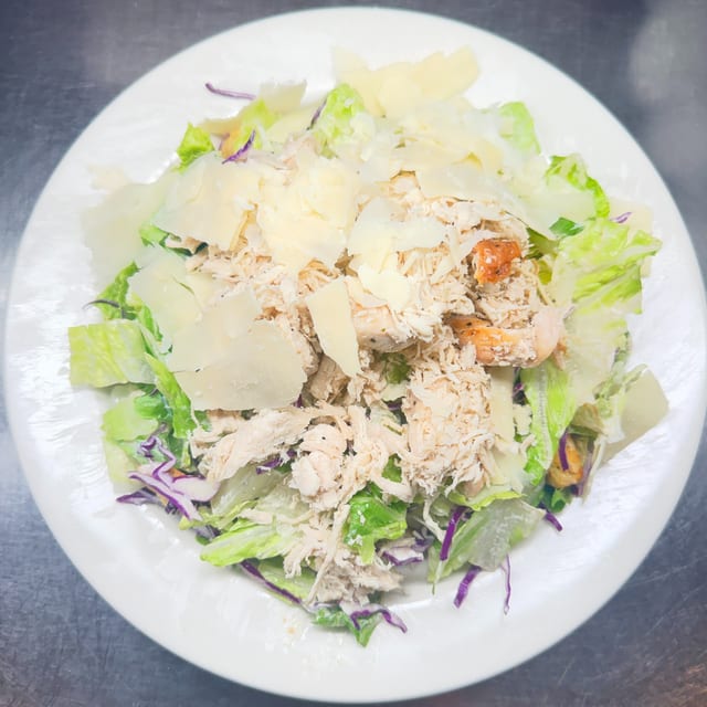 Pulled Chicken Caesar Salad.