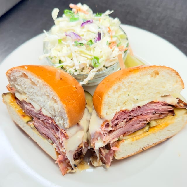 Shaved Ham Cubano Sandwich.