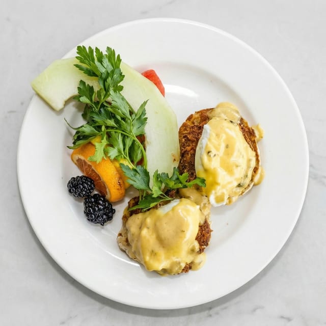 Crabcake Benedict.